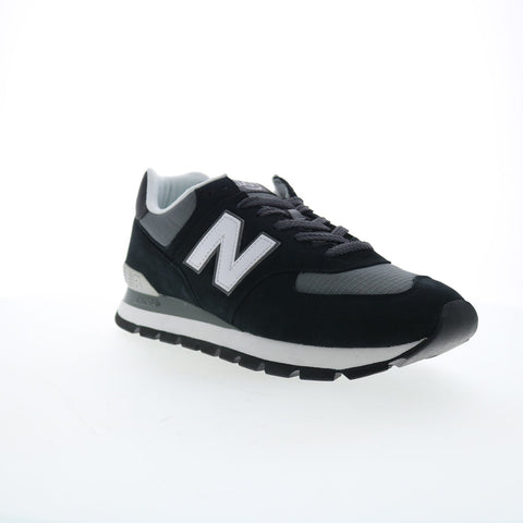 New Balance 574 XML574DZB Mens Black Suede Lifestyle Sneakers Shoes