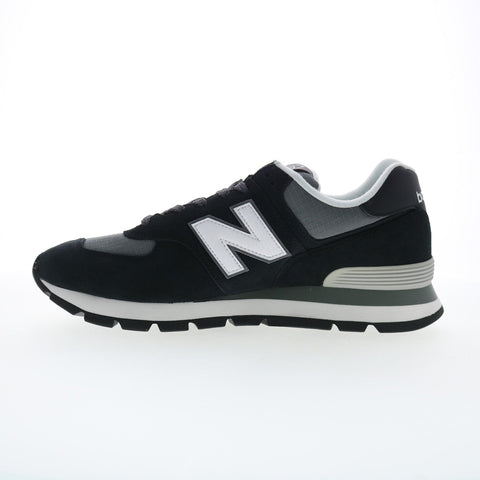 New Balance 574 XML574DZB Mens Black Suede Lifestyle Sneakers Shoes