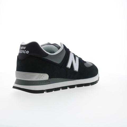 New Balance 574 XML574DZB Mens Black Suede Lifestyle Sneakers Shoes