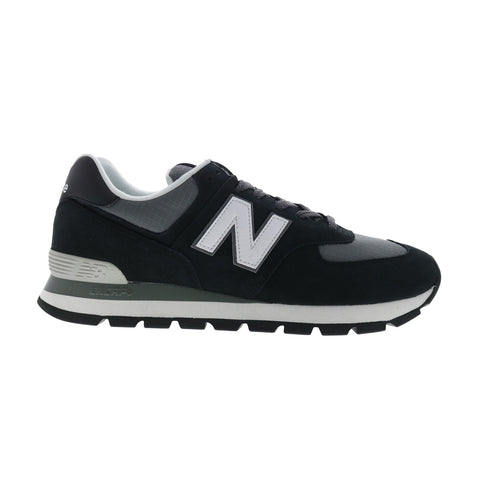 New Balance 574 XML574DZB Mens Black Suede Lifestyle Sneakers Shoes