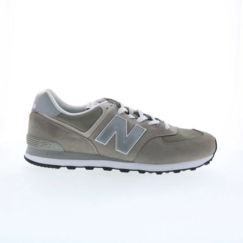 New Balance 574 XML574EGG Mens Gray Suede Lifestyle Sneakers Shoes