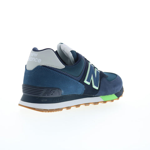 New Balance 574 XML574PU2 Mens Blue Suede Lifestyle Sneakers Shoes