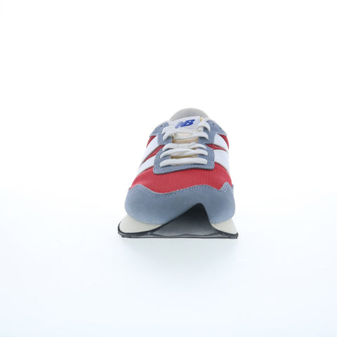 New Balance 237 XMS237VB Mens Red Suede Lace Up Lifestyle Sneakers Shoes