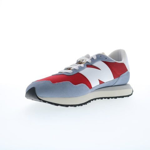 New Balance 237 XMS237VB Mens Red Suede Lace Up Lifestyle Sneakers Shoes