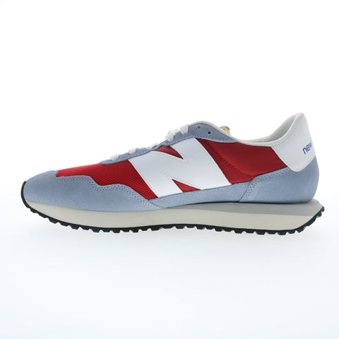 New Balance 237 XMS237VB Mens Red Suede Lace Up Lifestyle Sneakers Shoes