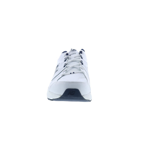 New Balance 608V5 XMX608WN5 Mens White Leather Lifestyle Sneakers Shoes