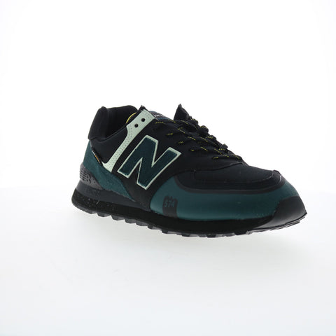 New Balance 574 XU574TX2 Mens Black Suede Lifestyle Sneakers Shoes