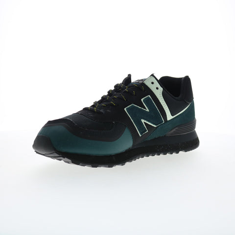 New Balance 574 XU574TX2 Mens Black Suede Lifestyle Sneakers Shoes