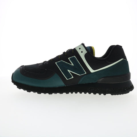 New Balance 574 XU574TX2 Mens Black Suede Lifestyle Sneakers Shoes