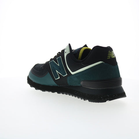 New Balance 574 XU574TX2 Mens Black Suede Lifestyle Sneakers Shoes