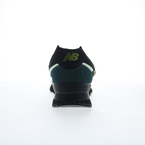 New Balance 574 XU574TX2 Mens Black Suede Lifestyle Sneakers Shoes