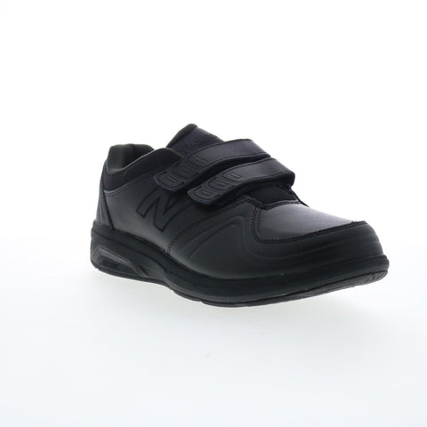 New Balance 813 XWW813HBK Womens Black Wide Leather Lifestyle Sneakers Shoes