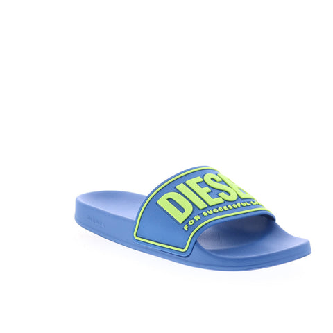 Diesel SA-Mayemi CC Y02801-P4441-H9360 Mens Blue Slides Sandals Shoes