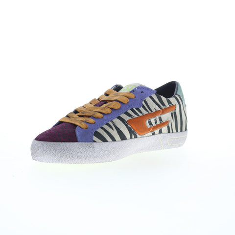 Diesel S-Leroji Low W Womens Purple Leather Lifestyle Sneakers Shoes