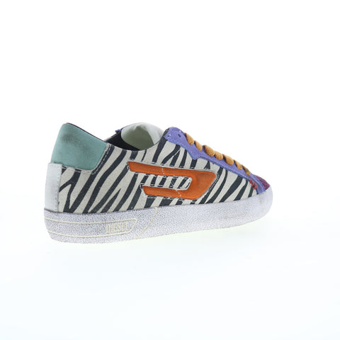 Diesel S-Leroji Low W Womens Purple Leather Lifestyle Sneakers Shoes