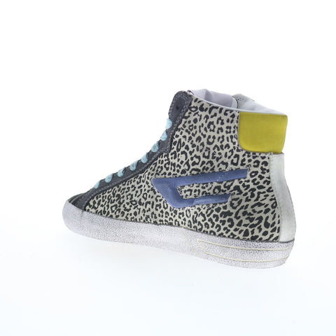 Diesel S-Leroji Mid W Womens Gray Leather Lifestyle Sneakers Shoes