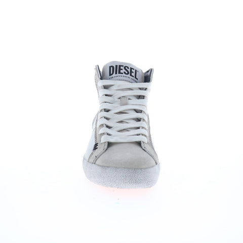 Diesel S-Leroji Mid W Womens Gray Leather Lifestyle Sneakers Shoes