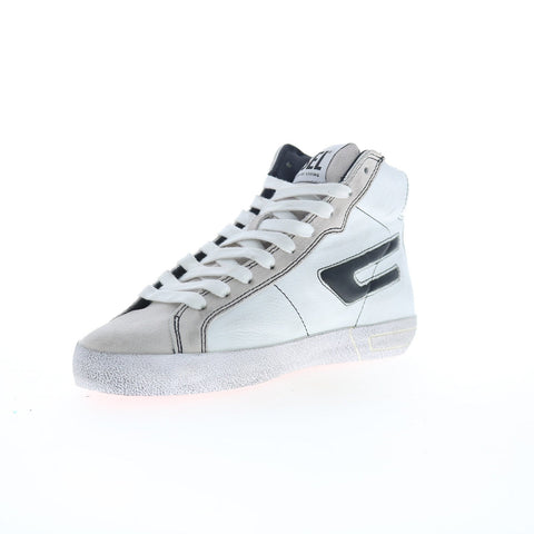 Diesel S-Leroji Mid W Womens Gray Leather Lifestyle Sneakers Shoes