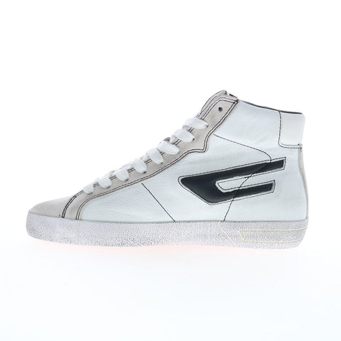 Diesel S-Leroji Mid W Womens Gray Leather Lifestyle Sneakers Shoes