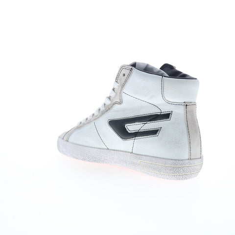 Diesel S-Leroji Mid W Womens Gray Leather Lifestyle Sneakers Shoes