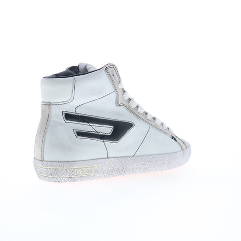 Diesel S-Leroji Mid W Womens Gray Leather Lifestyle Sneakers Shoes