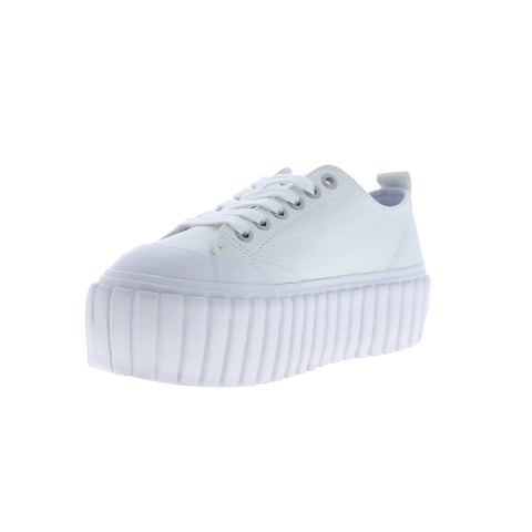 Diesel S-Hanami Low W Womens White Leather Lifestyle Sneakers Shoes