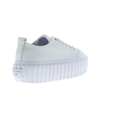 Diesel S-Hanami Low W Womens White Leather Lifestyle Sneakers Shoes