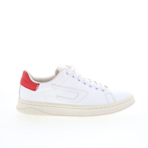 Diesel S-Athene Low W Womens White Leather Lifestyle Sneakers Shoes
