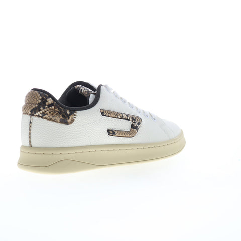 Diesel S-Athene Low W Womens Beige Leather Lifestyle Sneakers Shoes