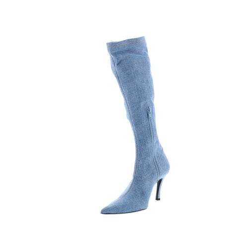 Diesel D-Venus KBT Y02917-P0585-H0167 Womens Blue Canvas Knee High Boots