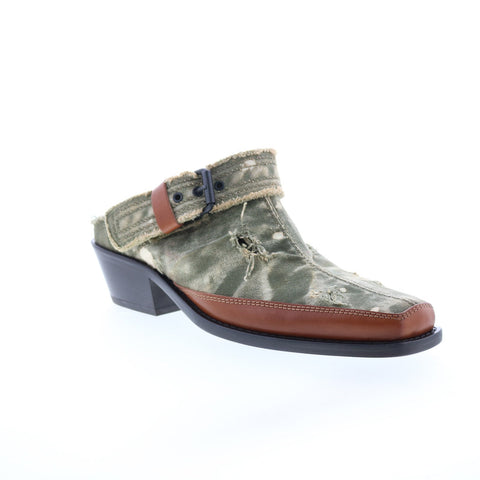 Diesel D-Santiago Mule C Y02920-P4728-T7431 Mens Green Mules Slippers Shoes