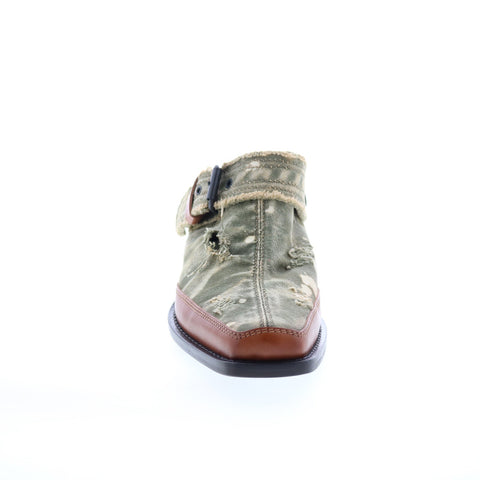 Diesel D-Santiago Mule C Y02920-P4728-T7431 Mens Green Mules Slippers Shoes