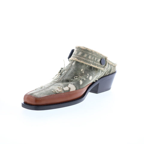 Diesel D-Santiago Mule C Y02920-P4728-T7431 Mens Green Mules Slippers Shoes
