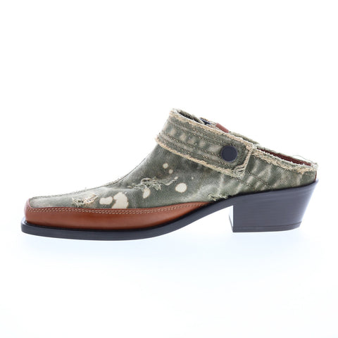 Diesel D-Santiago Mule C Y02920-P4728-T7431 Mens Green Mules Slippers Shoes