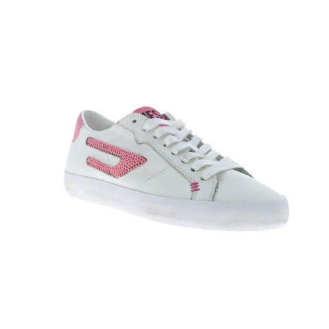 Diesel S-Leroji Low X Womens White Leather Lifestyle Sneakers Shoes