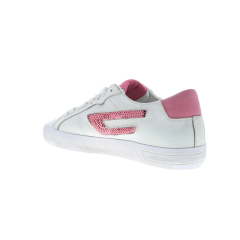 Diesel S-Leroji Low X Womens White Leather Lifestyle Sneakers Shoes