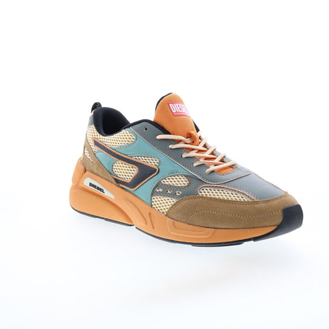 Diesel S-Serendipity Sport X Mens Orange Leather Lifestyle Sneakers Shoes