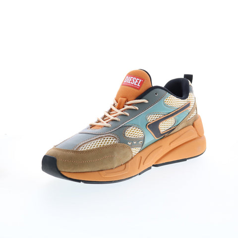 Diesel S-Serendipity Sport X Mens Orange Leather Lifestyle Sneakers Shoes