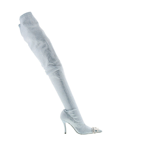 Diesel D-Venus TBT Y03045-P6071-HA043 Womens Blue Over The Knee Boots