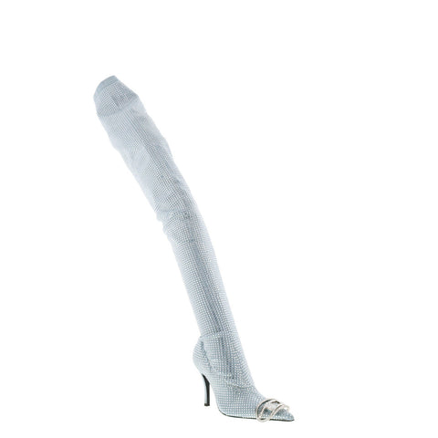 Diesel D-Venus TBT Y03045-P6071-HA043 Womens Blue Over The Knee Boots