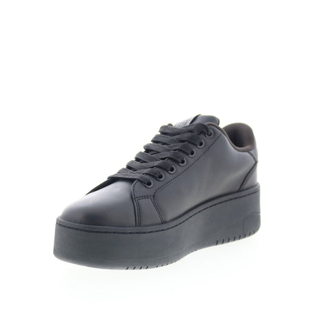 Diesel S-Athene Bold X Womens Black Leather Lifestyle Sneakers Shoes