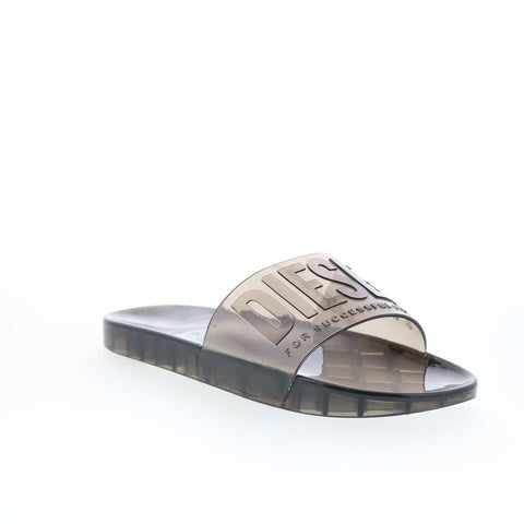 Diesel SA-Karaibi GL X Y03067-P2570-T8013 Womens Black Slides Sandals Shoes