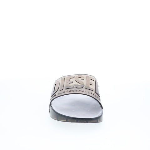 Diesel SA-Karaibi GL X Y03067-P2570-T8013 Womens Black Slides Sandals Shoes