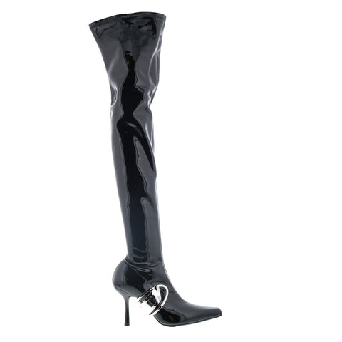 Diesel D-Eclipse TBT Y03195-P5520-T8013 Womens Black Over The Knee Boots