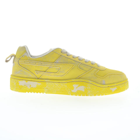 Diesel S-Ukiyo V2 Low Mens Yellow Leather Lifestyle Sneakers Shoes