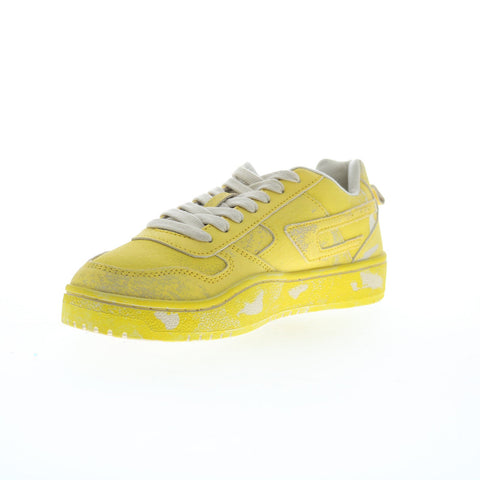 Diesel S-Ukiyo V2 Low Mens Yellow Leather Lifestyle Sneakers Shoes