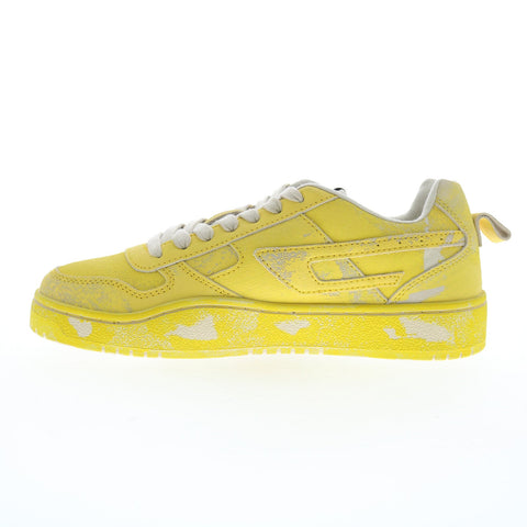 Diesel S-Ukiyo V2 Low Mens Yellow Leather Lifestyle Sneakers Shoes