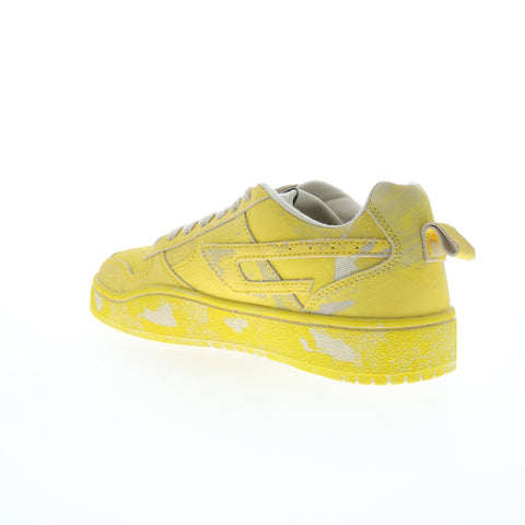 Diesel S-Ukiyo V2 Low Mens Yellow Leather Lifestyle Sneakers Shoes