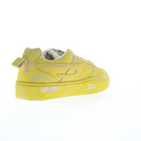 Diesel S-Ukiyo V2 Low Mens Yellow Leather Lifestyle Sneakers Shoes