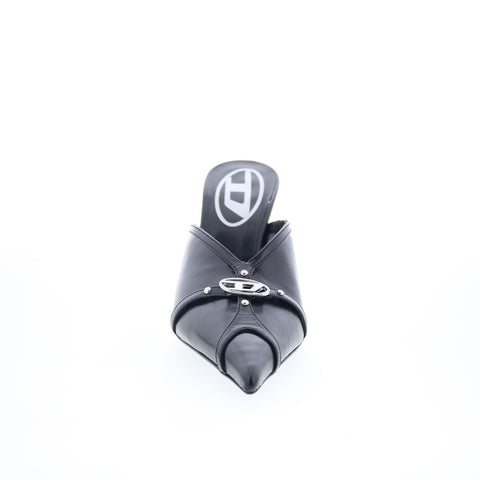 Diesel D-Electra ML Y03210-PR271-T8013 Womens Black Heeled Sandals Shoes